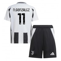 Juventus Nicolas Gonzalez #11 Domáci Detský futbalový dres 2024-25 Krátky Rukáv (+ trenírky)